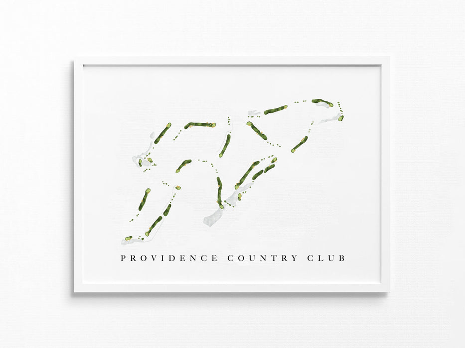 Providence Country Club | Charlotte, NC | Golf Course Map, Golfer Decor Gift for Him, Scorecard Layout | Art Print UNFRAMED