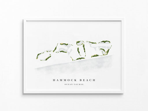 Hammock Beach, Ocean Course | Palm Coast, FL | Golf Course Map, Golfer Decor Gift for Him, Scorecard Layout | Art Print UNFRAMED