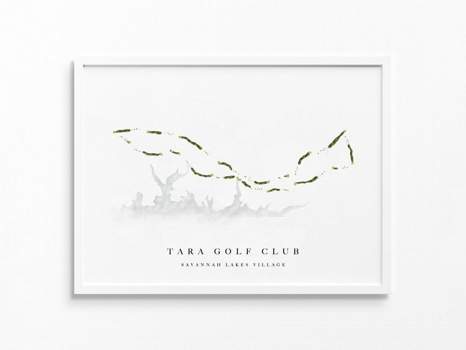 Tara Golf Club | Savannah Lakes Village, SC | Golf Course Map, Golfer Decor Gift for Him, Scorecard Layout | Art Print UNFRAMED