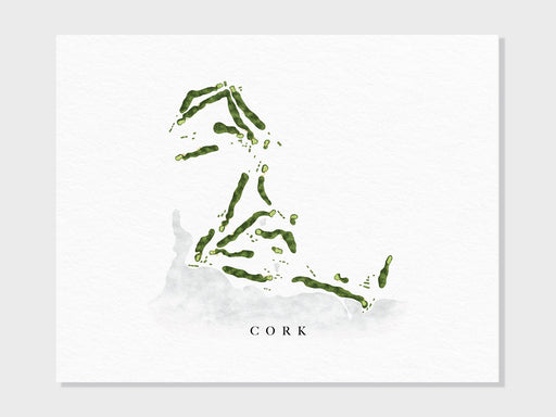 Cork Golf Club | Ireland | Golf Course Map, Golfer Decor Gift for Him, Scorecard Layout | Art Print UNFRAMED