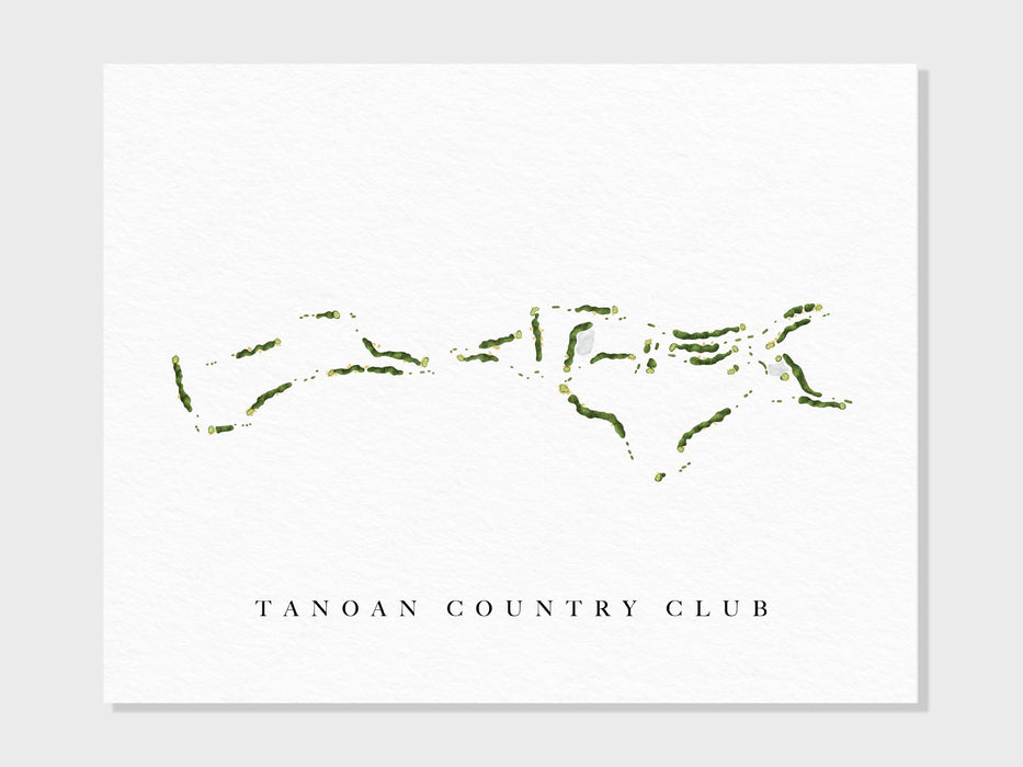 Tanoan Country Club | Albuquerque, NM | Golf Course Map, Golfer Decor Gift for Him, Scorecard Layout | Art Print UNFRAMED