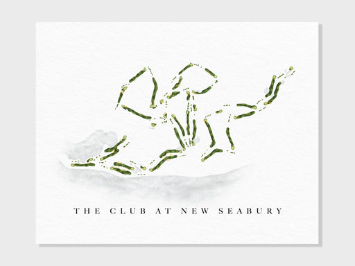 The Club at New Seabury | Cape Cod, MA | Golf Course Map, Golfer Decor Gift for Him, Scorecard Layout | Art Print UNFRAMED