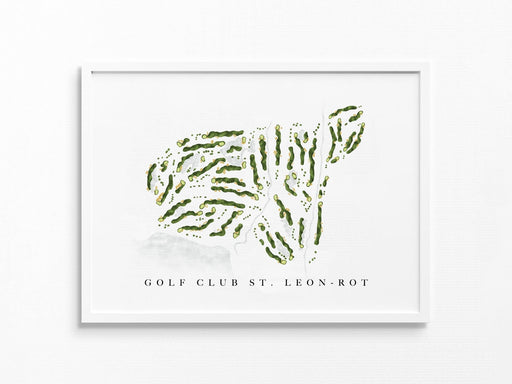 Golf Club St. Leon-Rot | Germany | Golf Course Map, Golfer Decor Gift for Him, Scorecard Layout | Art Print UNFRAMED