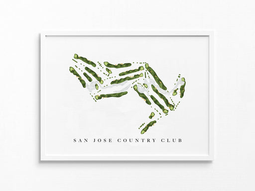 San Jose Country Club | Jacksonville, FL | Golf Course Map, Golfer Decor Gift for Him, Scorecard Layout | Art Print UNFRAMED