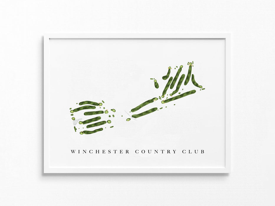 Winchester Country Club | Winchester, KY | Golf Course Map, Golfer Decor Gift for Him, Scorecard Layout | Art Print UNFRAMED