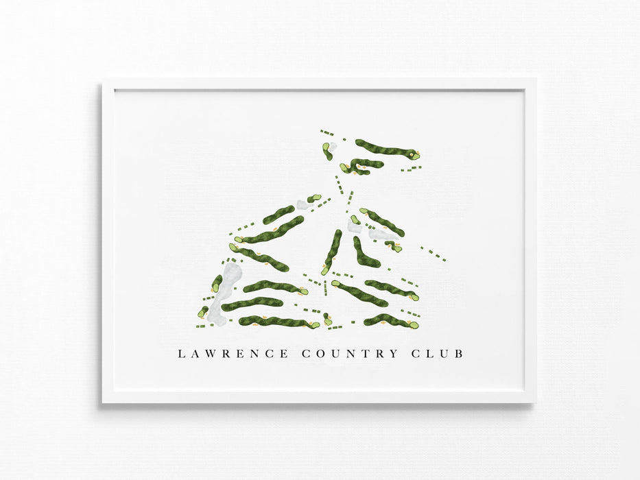 Lawrence Country Club | Lawrence, KS | Golf Course Map, Golfer Decor Gift for Him, Scorecard Layout | Art Print UNFRAMED