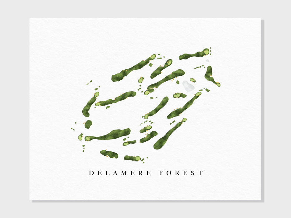 Delamere Forest Golf Club | England | Golf Course Map, Golfer Decor Gift for Him, Scorecard Layout | Art Print UNFRAMED