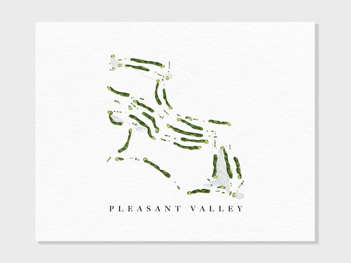 Pleasant Valley Country Club | Little Rock, AR | Golf Course Map, Golfer Decor Gift for Him, Scorecard Layout | Art Print UNFRAMED
