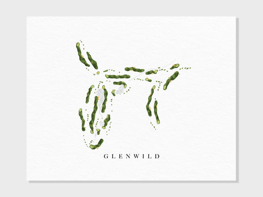 Glenwild Golf Club | Park City, UT | Golf Course Map, Golfer Decor Gift for Him, Scorecard Layout | Art Print UNFRAMED