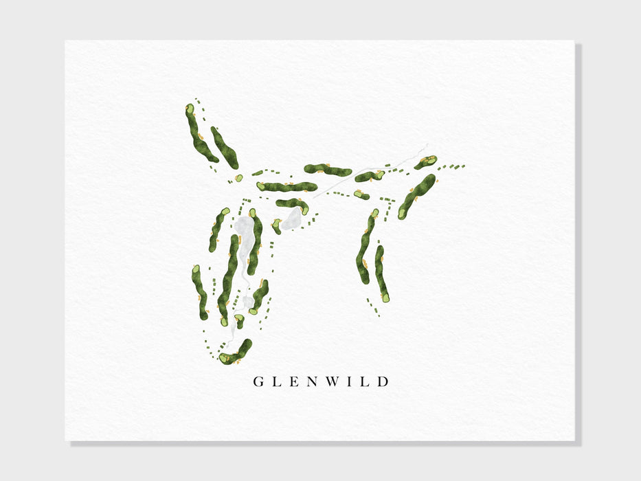 Glenwild Golf Club | Park City, UT | Golf Course Map, Golfer Decor Gift for Him, Scorecard Layout | Art Print UNFRAMED