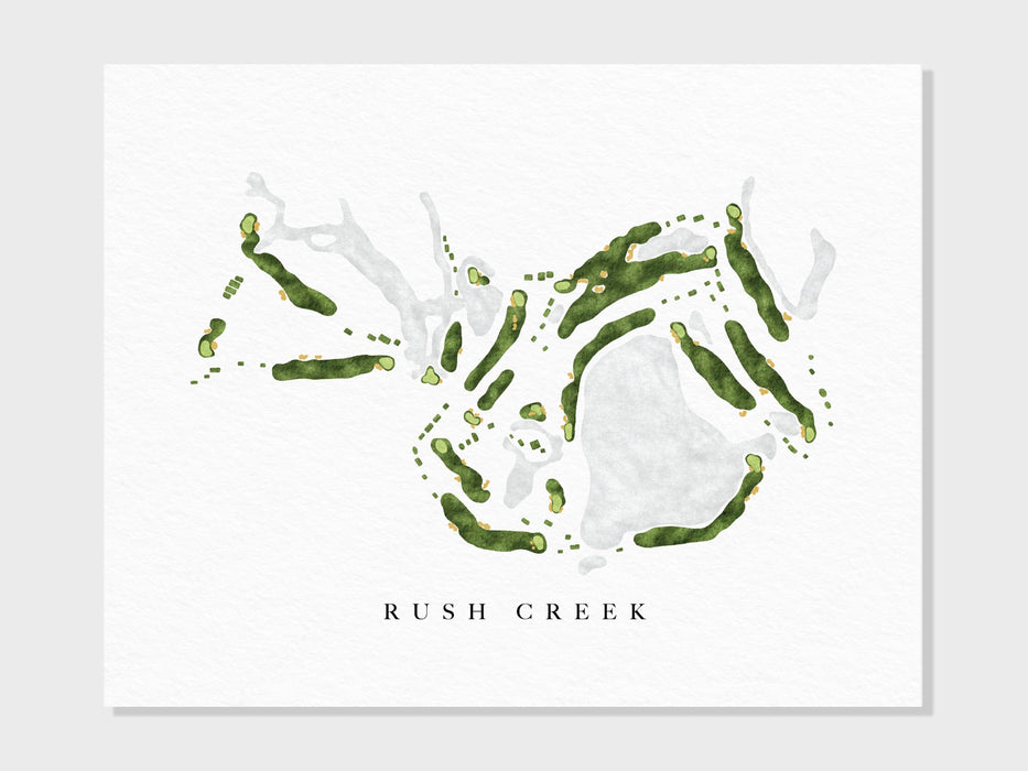 Rush Creek Golf Club | Maple Grove, MN | Golf Course Map, Golfer Decor Gift for Him, Scorecard Layout | Art Print UNFRAMED