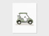 Watercolor Golf Art | Golf Cart, Flag, Club and Golf Bag | Golf Theme Wall Decor, Sage Green, Baby Nursery Gift, Kids Room | Prints UNFRAMED