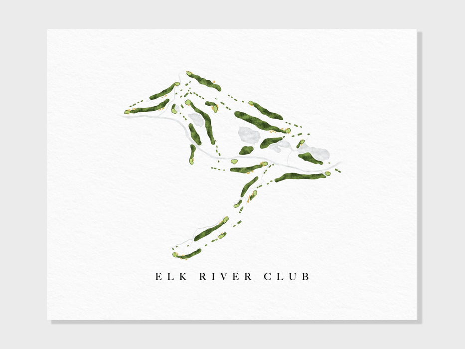 Elk River Club | Banner Elk, NC | Golf Course Map, Golfer Decor Gift for Him, Scorecard Layout | Art Print UNFRAMED