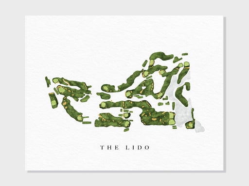 The Lido | Sand Valley, WI | Golf Course Map, Golfer Decor Gift for Him, Scorecard Layout | Art Print UNFRAMED