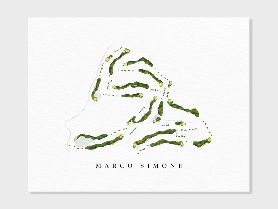 Marco Simone Golf & Country Club | Rome, Italy | Golf Course Map, Golfer Decor Gift for Him, Scorecard Layout | Art Print UNFRAMED