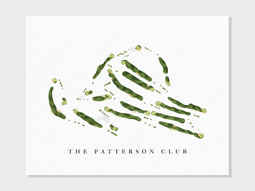 The Patterson Club | Fairfield, CT | Course Map, Golf Painting, Golf Gift, Course Layout | Art Print UNFRAMED