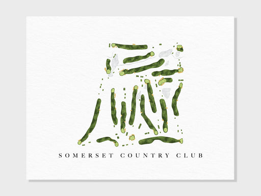Somerset Country Club | Mendota Heights, MN | Golf Course Map, Golfer Decor Gift for Him, Scorecard Layout | Art Print UNFRAMED