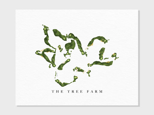 The Tree Farm | Aiken, Batesburg-Leesville, SC | Golf Course Map, Golfer Decor Gift for Him, Scorecard Layout | Art Print UNFRAMED