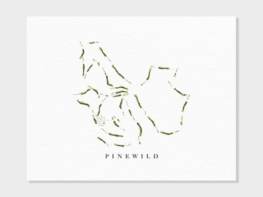 Pinewild Country Club of Pinehurst | Pinehurst, NC | Golf Course Map, Golfer Decor Gift for Him, Scorecard Layout | Art Print UNFRAMED