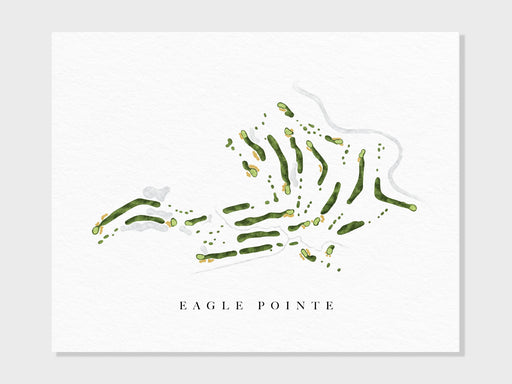 Eagle Pointe Golf Club | Mont Belvieu, TX | Golf Course Map, Golfer Decor Gift for Him, Scorecard Layout | Art Print UNFRAMED