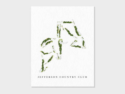 Jefferson Country Club | Blacklick, OH | Golf Course Map, Golfer Decor Gift for Him, Scorecard Layout | Art Print UNFRAMED