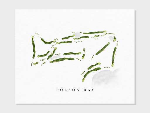 Polson Bay Golf Course | Polson, MT | Golf Course Map, Golfer Decor Gift for Him, Scorecard Layout | Art Print UNFRAMED