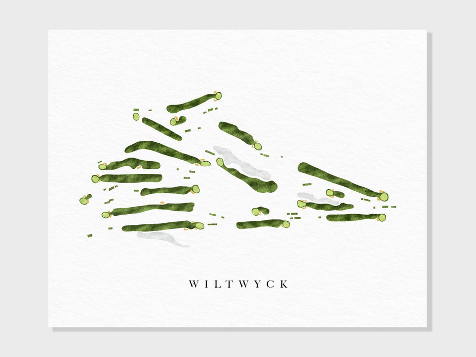 Wiltwyck Golf Club | Kingston, NY | Golf Course Map, Golfer Decor Gift for Him, Scorecard Layout | Art Print UNFRAMED