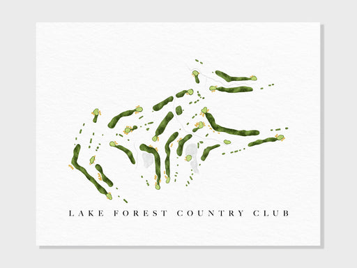 Lake Forest Country Club | Lake St Louis, MO | Golf Course Map, Golfer Decor Gift for Him, Scorecard Layout | Art Print UNFRAMED