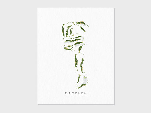 Canyata Golf Club | Marshall, IL | Golf Course Map, Golfer Decor Gift for Him, Scorecard Layout | Art Print UNFRAMED