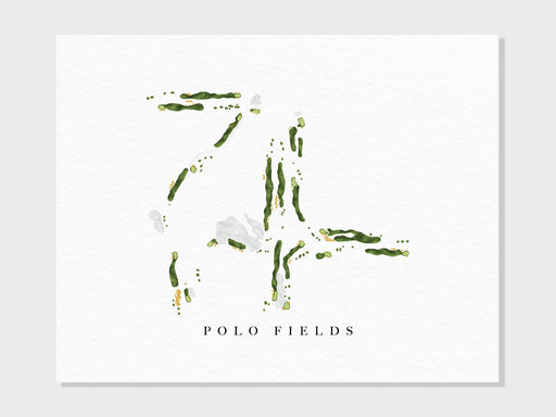 Polo Fields Golf & Country Club | Ann Arbor, MI | Golf Course Map, Golfer Decor Gift for Him, Scorecard Layout | Art Print UNFRAMED