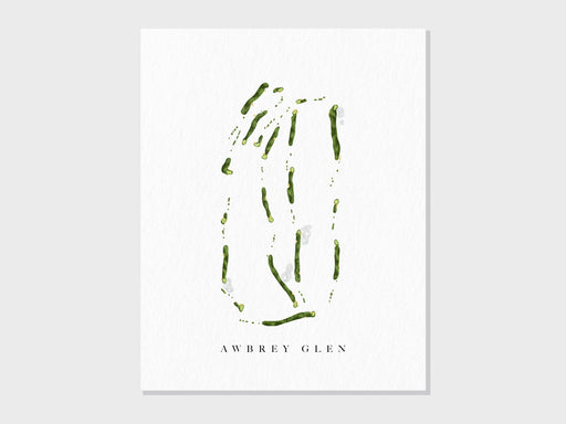 Awbrey Glen Golf Club | Bend, OR | Golf Course Map, Golfer Decor Gift for Him, Scorecard Layout | Art Print UNFRAMED