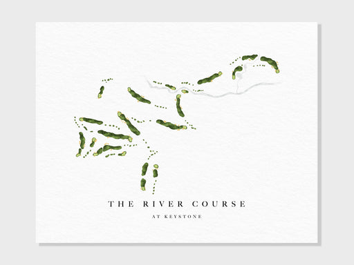 The River Course at Keystone | Keystone, CO | Golf Course Map, Golfer Decor Gift for Him, Scorecard Layout | Art Print UNFRAMED