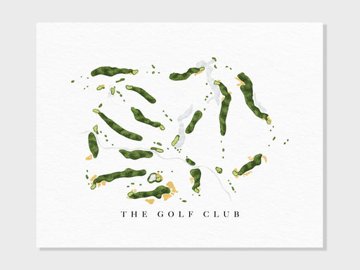 The Golf Club | New Albany, OH | Golf Course Map, Golfer Decor Gift for Him, Scorecard Layout | Art Print UNFRAMED