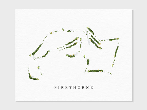 Firethorne Country Club | Marvin, NC | Golf Course Map, Golfer Decor Gift for Him, Scorecard Layout | Art Print UNFRAMED