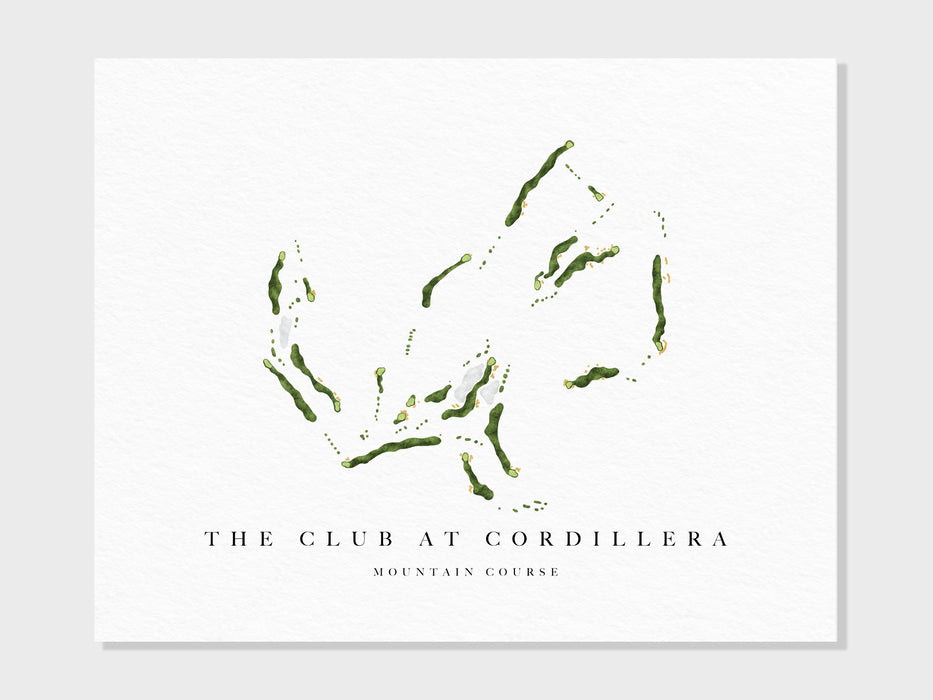 The Club at Cordillera, Mountain Course | Edwards, CO | Golf Course Map, Golfer Decor Gift for Him, Scorecard Layout | Art Print UNFRAMED