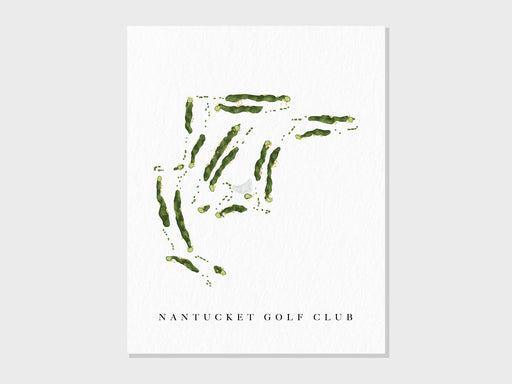Nantucket Golf Club | Nantucket, MA | Golf Course Map, Golfer Decor Gift for Him, Scorecard Layout | Art Print UNFRAMED