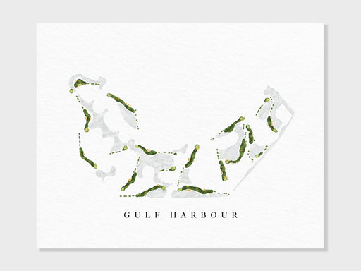 Gulf Harbour Golf & Country Club | Fort Myers, FL | Golf Course Map, Golfer Decor Gift for Him, Scorecard Layout | Art Print UNFRAMED